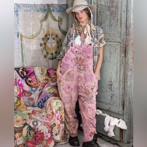 NWT Magnolia Pearl Quiltwork Embroidered Overalls new with tags - adjustable